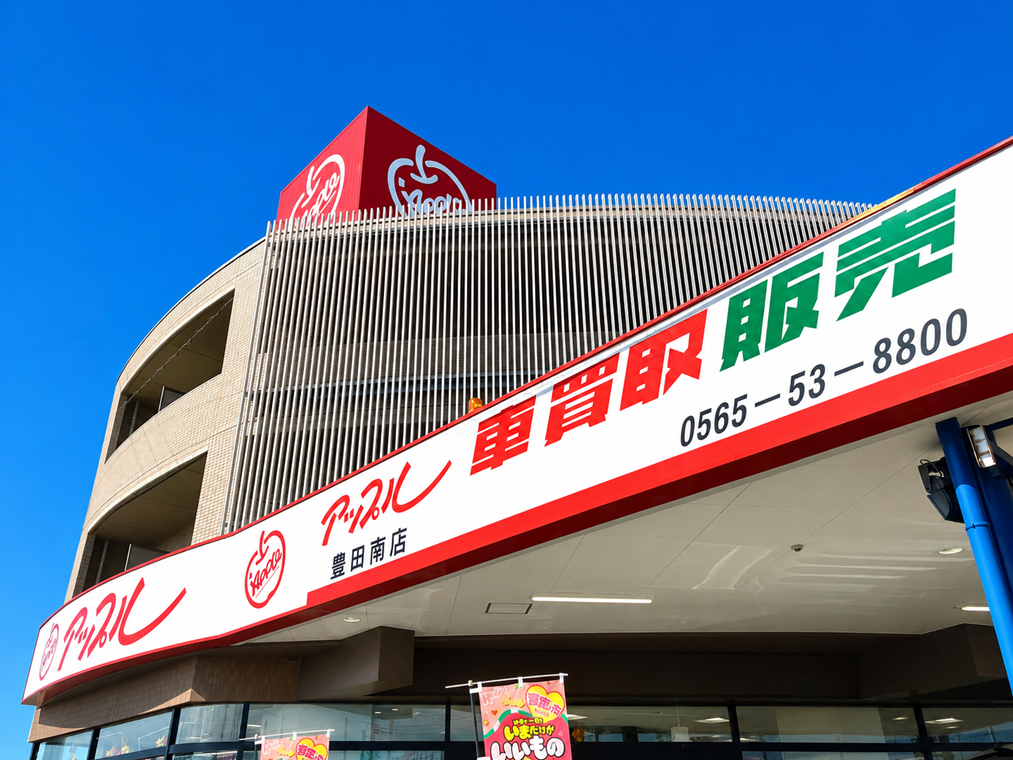 shikuname4のアップル豊田南店で、あなたの車を簡単に査定してみませんか？お気軽にご来店ください。