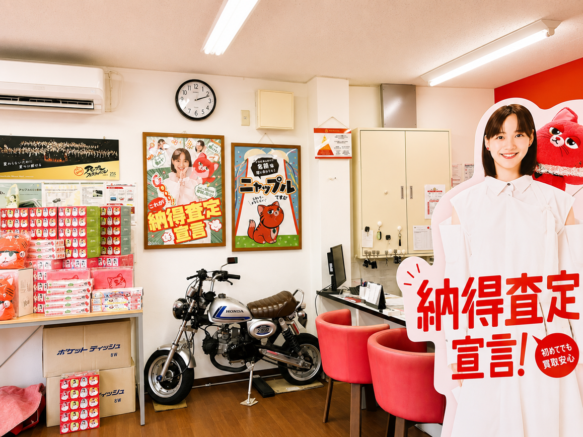 shikuname3で車買取を検討中の方、アップル新居浜店での査定をお試しください。無料査定実施中！